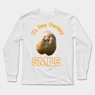Smile it's free therapy Long Sleeve T-Shirt